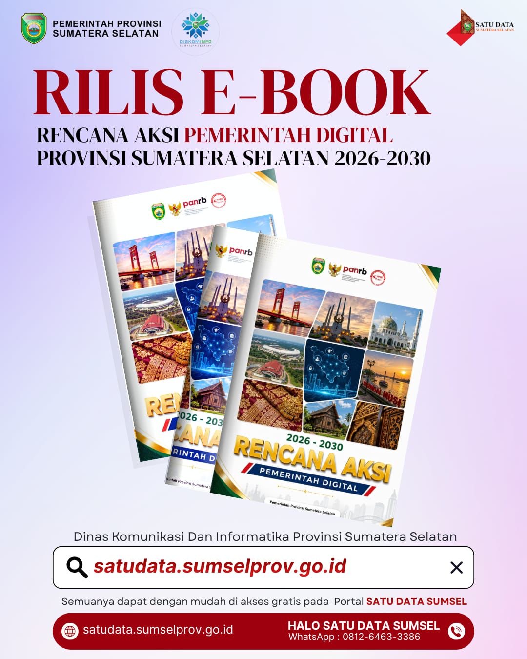 Rilis E-Book Rencana Aksi Pemerintah Digital Provinsi Sumatera Selatan 2026-2030 