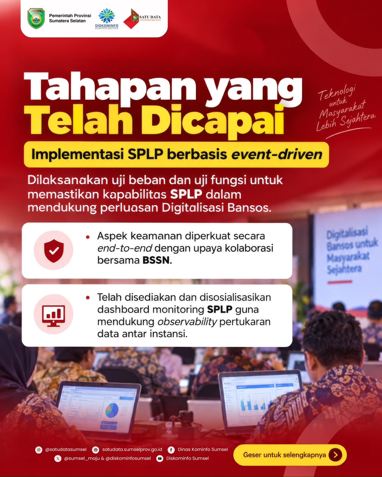 Tahapan yang Telah Dicapai Implementasi SPLP berbasis event-driven